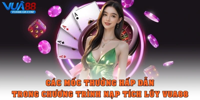 Nạp tích luỹ – Cơ hội nhận thưởng lớn mỗi ngày tại Vua88 Các mốc thưởng hấp dẫn trong chương trình nạp tích luỹ tại Vua88
