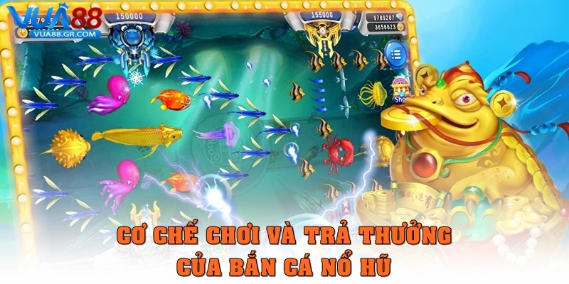 Bắn cá nổ hũ – Trò chơi săn thưởng hấp dẫn tại Vua88 Cơ chế chơi và trả thưởng của Bắn cá nổ hũ